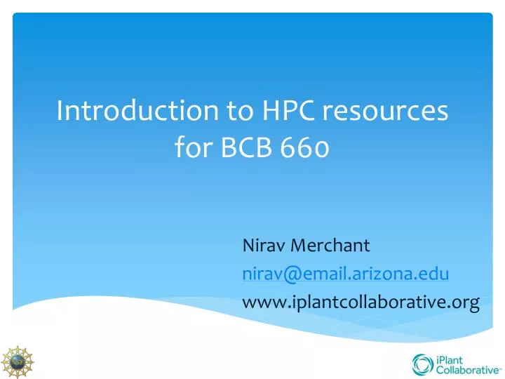 introduction to hpc resources for bcb 660