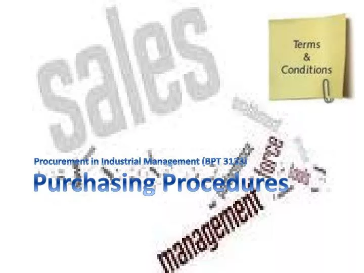 purchasing procedures