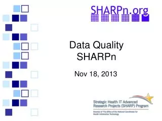 Data Quality SHARPn