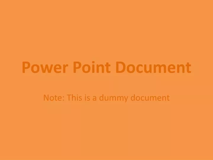 power point document