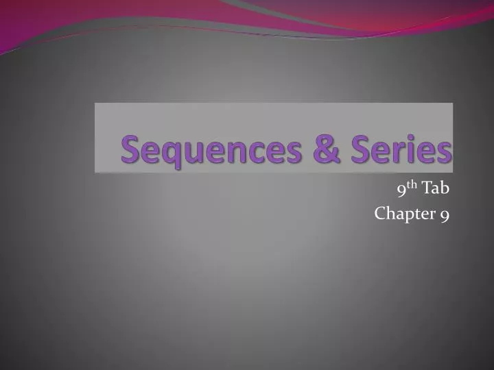 sequences series