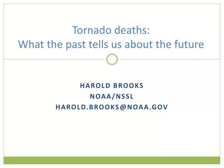 tornado deaths what the past tells us about the future