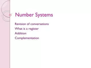 number systems