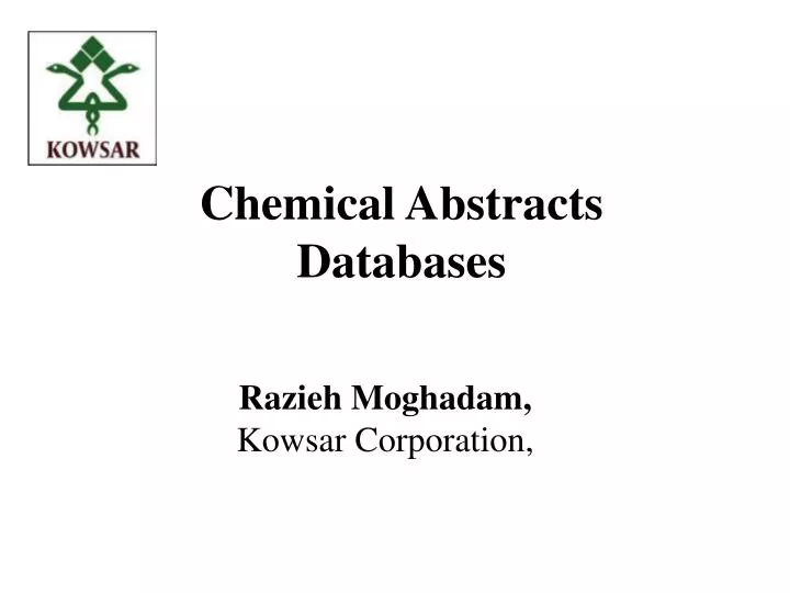 chemical abstracts databases