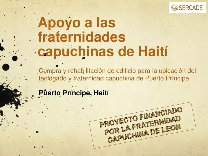apoyo a las fraternidades capuchinas de hait