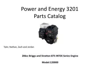 Power and Energy 3201 Parts Catalog