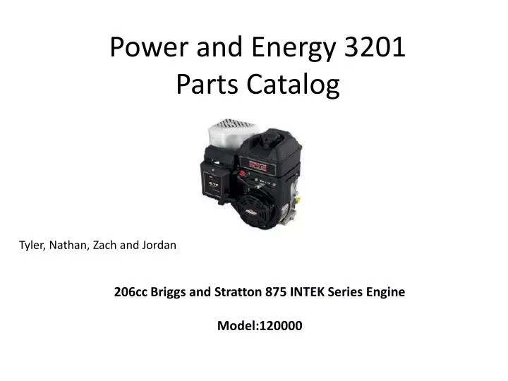 power and energy 3201 parts catalog