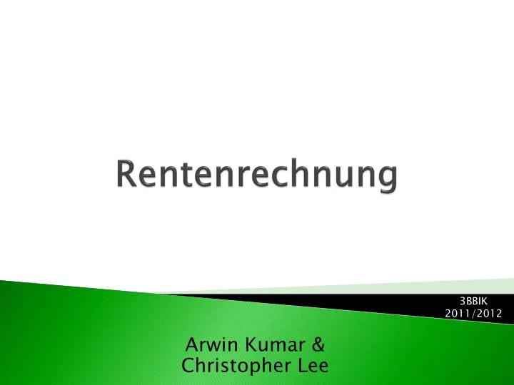 rentenrechnung