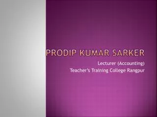 prodip kumar sarker