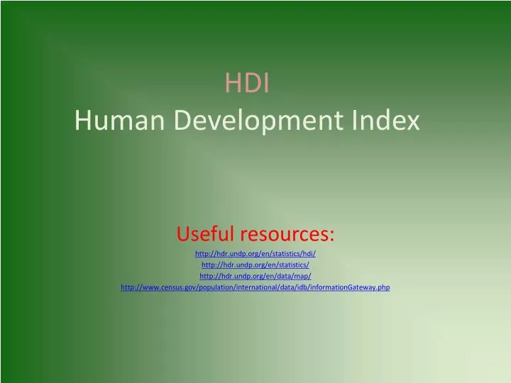 hdi human development index