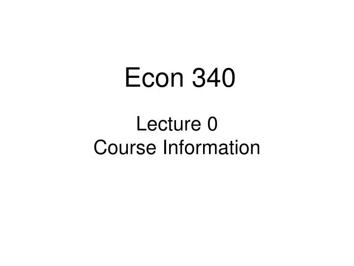 lecture 0 course information