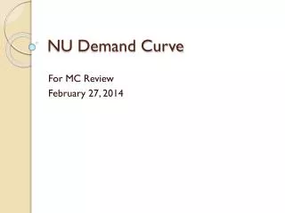 NU Demand Curve