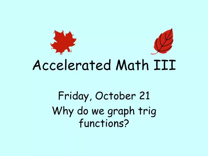 accelerated math iii