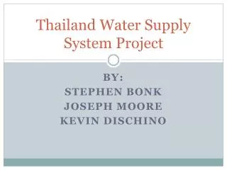 Thailand Water Supply System Project