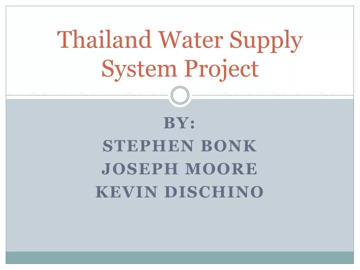 thailand water supply system project
