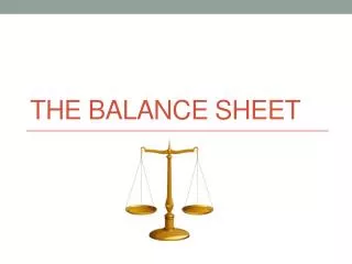 the balance sheet