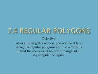 7.4 Regular polygons