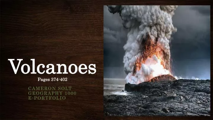volcanoes p ages 374 402