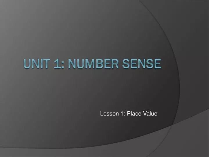 lesson 1 place value