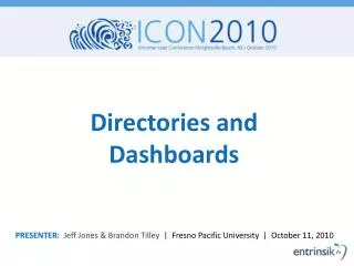 Directories and Dashboards