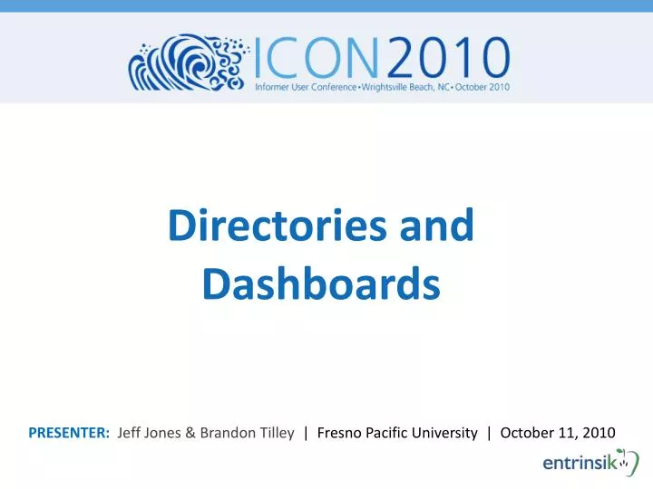 directories and dashboards