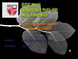 bbk 3408 sastera dalam multimedia