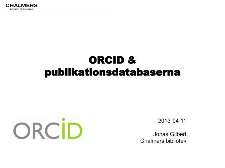 orcid publikationsdatabaserna