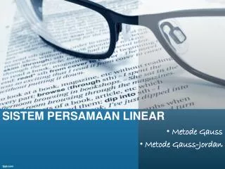sistem persamaan linear