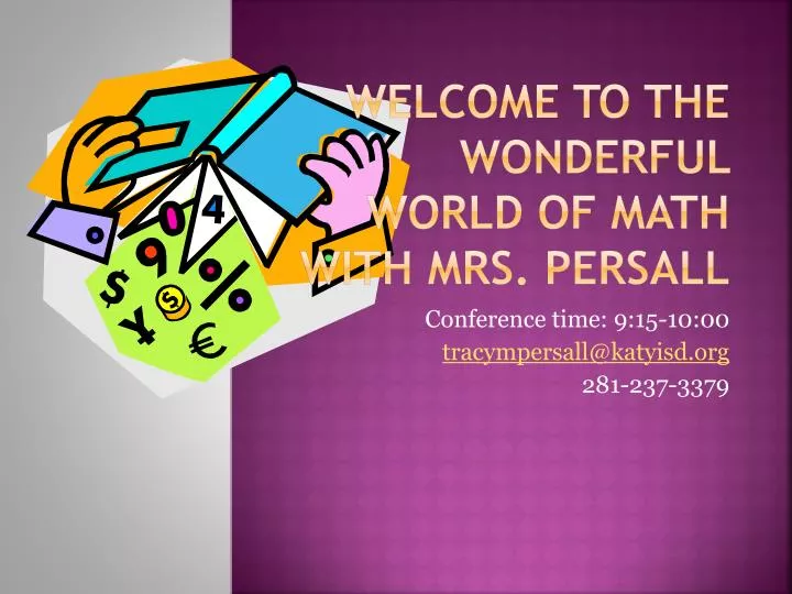welcome to the wonderful world of math with mrs persall