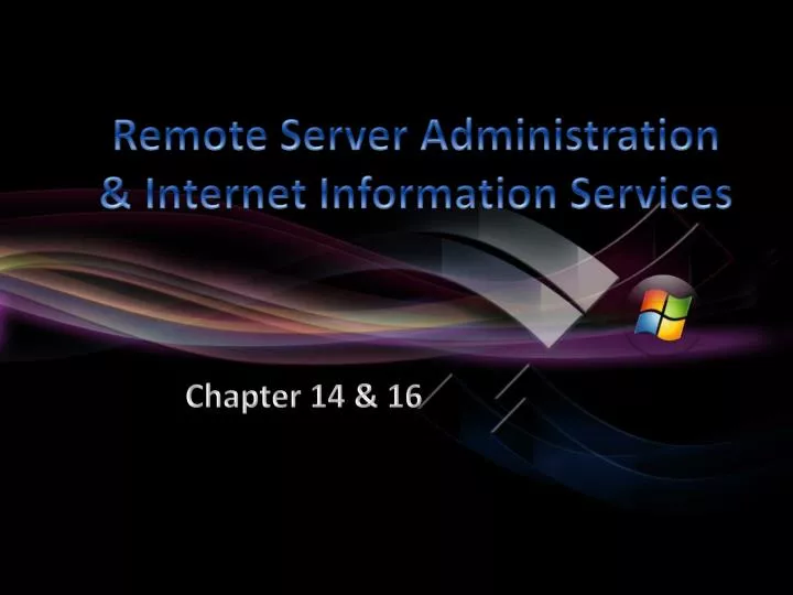 remote server administration internet information services