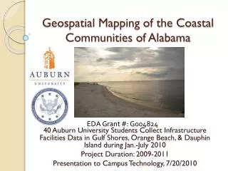 Geospatial Mapping of the Coastal Communities of Alabama