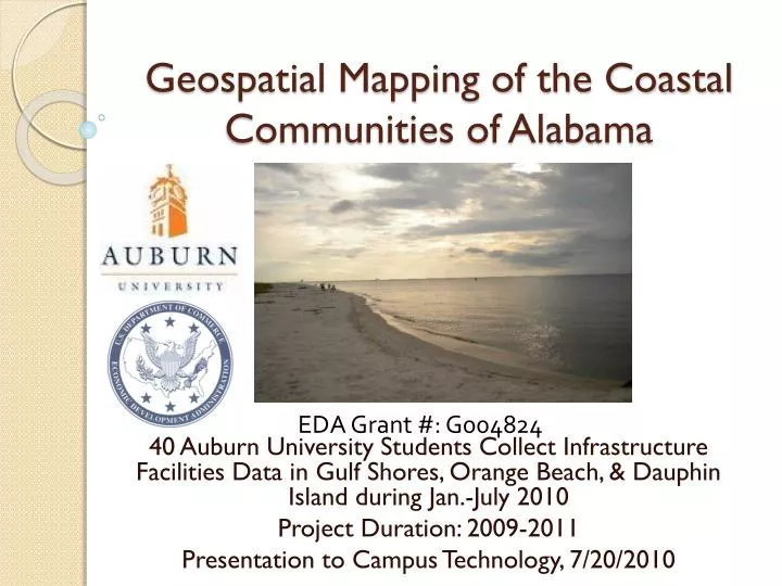 geospatial mapping of the coastal communities of alabama