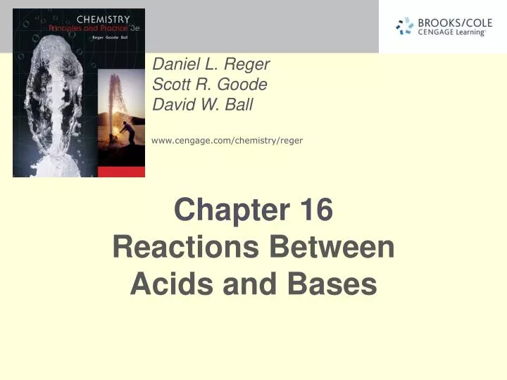 chapter 16 reactions between acids and bases