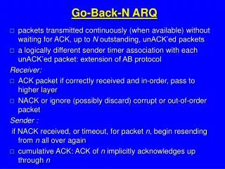 Go-Back-N ARQ