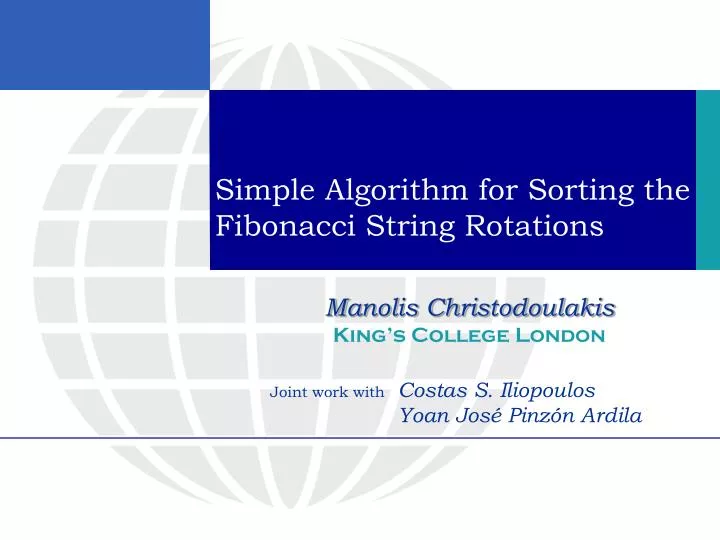 simple algorithm for sorting the fibonacci string rotations