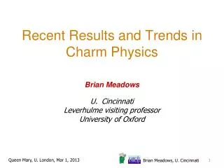 Recent Results and Trends in Charm Physics