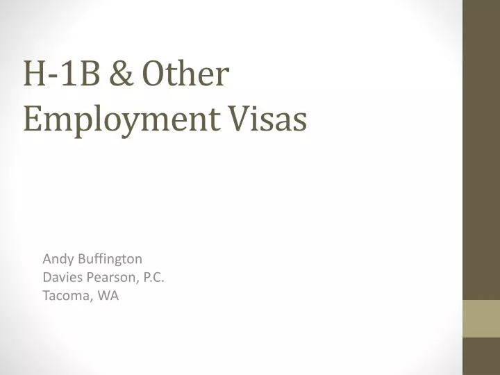 h 1b other employment visas