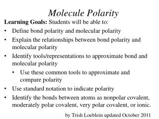 molecule polarity