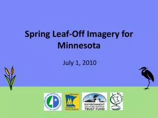 Spring Leaf-Off Imagery for Minnesota