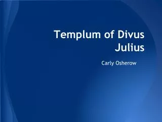Templum of Divus Julius
