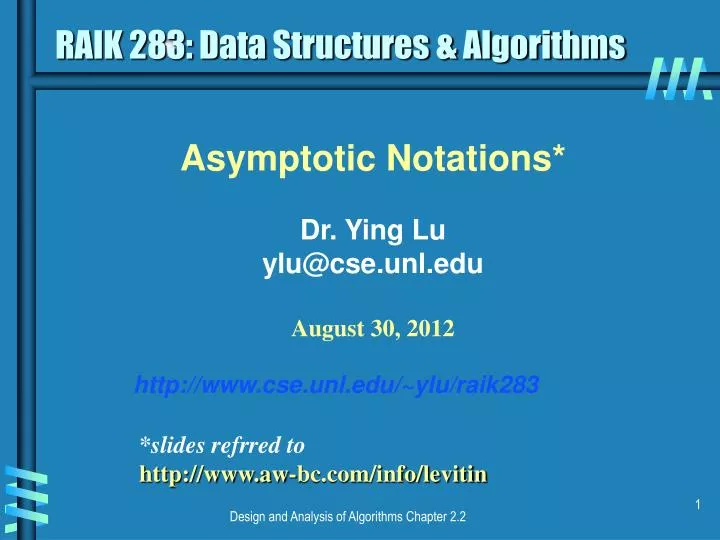 raik 283 data structures algorithms