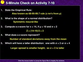 5-Minute Check on Activity 7-10
