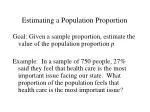 Estimating a Population Proportion - slide 1