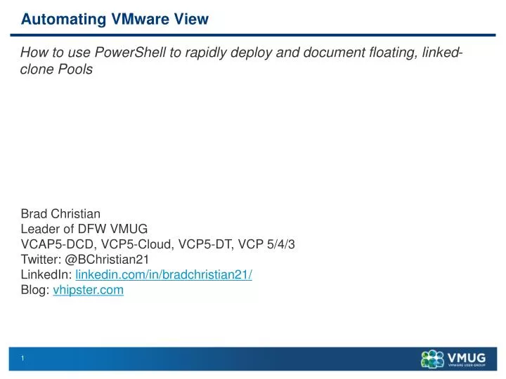automating vmware view