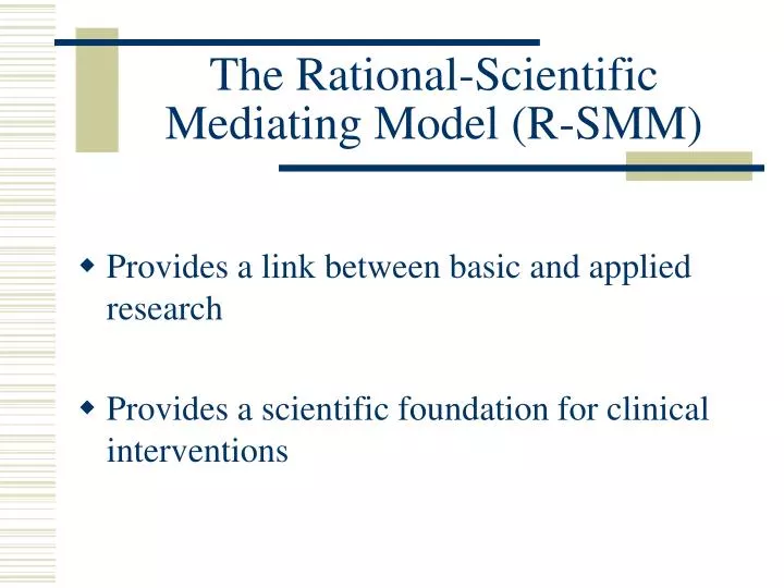 the rational scientific mediating model r smm