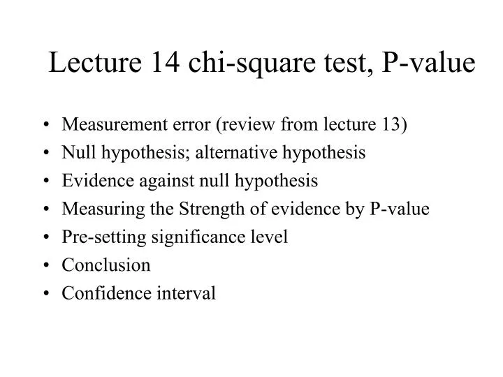 lecture 14 chi square test p value