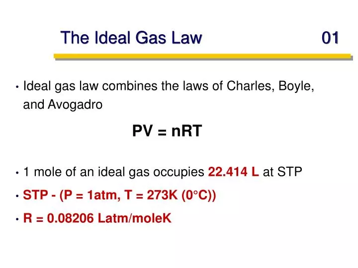 the ideal gas law 01
