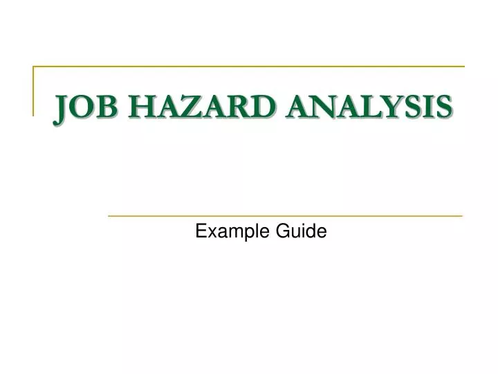 job hazard analysis