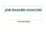 JOB HAZARD ANALYSIS - slide 1