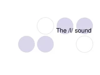 The /l/ sound
